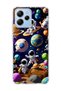 Cute Astronaut Planet Printed Transparent Phone Case Compatible with Poco M6 Pro 5g
