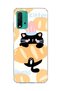 Redmi 9t Compatible Black Cat Bread Printed Transparent Phone Case
