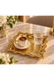 Gold Decorative Presentation Tray – Stylish Gold-Colored Presentation Tray, Jewelry Tray, Engagement Coffee Presentation Tray