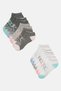 Kids Girl 15 Pairs Colorblock No Show Socks, Multicolor