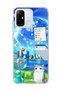 Redmi 12C Compatible Transparent Phone Case with Jellyfish and Cat Print