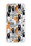 Redmi 9A Compatible Colorful Cat Paw Printed Transparent Phone Case