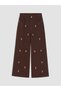 Lcw Kids Brown Girls Floral Gabardine Trousers - 2