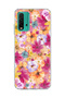 Redmi 9t Compatible Little Flower Watercolor Printed Transparent Phone Case