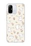 Redmi 12C Compatible Cute Rabbit Flower Printed Transparent Phone Case