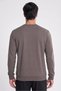 Men Sportswear Fit Long Sleeve Training Sweatshirt, Taupe - 4