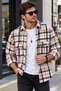 Winter Textured Plaid Pattern Fleece Shirt