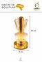 Decorative Led Table Lamp – Spiral Design Transparent Illuminated Lampshade with Gold Base Modern Night Light - 3