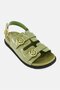Women Hailey Double Adjustable Buckle Closure Sandals, Olive