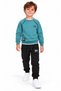 35510-26 Boy's Raglan Striped Sweatshirt and Pants Tracksuit Set 3-6 Years - 2
