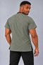 (E-Flex) Olive Green Lycra Men's Single Top Non-Ironing Nurse and Doctor Uniform Scrubs Hospital Uniform - 3