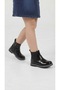 Girls' Black Colorful Zippered Stylish Boots with Anti-Slip Soles - 3