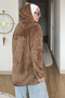 Oversize Plain Plush Cardigan - 2