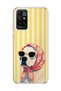 Redmi 10 2022 Compatible Transparent Phone Case with Scarf and Glasses Dog Print