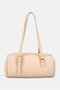 Women Brand Logo Shoulder Bag, Beige - 5