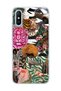 Redmi 9A Compatible Wild Animal Collage Printed Transparent Phone Case