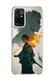Redmi 10 2022 Compatible Anime Fire Shadow Printed Transparent Phone Case