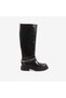 Hawen Angels Women's 4cm Rubber Sole Chain Detailed Black Genuine Leather Boots 48426