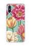 Redmi 9A Compatible Big Flower Mint Green Printed Transparent Phone Case