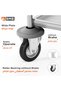 Tools 200 mm Industrial Fixed Caster Rubber Wheel - 3