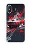 Redmi 9A Compatible Red Car Paint Splash Printed Transparent Phone Case