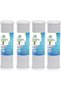 4-Pack Replacement for Compatible with WHKF-DWH Activated Carbon Block Filter - Universal 10 inch Fi