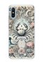 Redmi 9A Compatible Transparent Phone Case with Crab Sign Printed