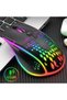 ماوس ألعاب لاسلكي C30 - نقر صامت، قابل لإعادة الشحن مع زر نقر مزدوج، أضواء LED ملونة، 3 ألوان - 2