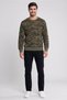 Men Crew Neck Long Sleeve Camouflage Sweatshirt, Multicolor - 2