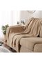 بطانية منسوجة بنمط الماس المزدوج من راستيك فارمهاوس، مقاس 50×60، لون حجري - 8