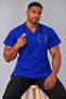 (E-Flex) Saks Blue Lycra Men's Single Top Non-Ironing Nurse and Doctor Uniform Scrubs Hospital Uniform - 2