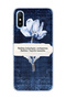 Redmi 9A Compatible Navy Blue Tulip Prayer Printed Transparent Phone Case
