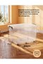 Storage Box – Heavy Duty Plastic Storage Box with Lockable Lid & Wheels, Clear Organizer Bin for Clothes, Tools & Home, Office (132L) - 2