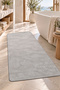 Aura Modern Patterned Anthracite Color Bath Mat – Non-Slip Base, Water Absorbent, Quick Drying (40X120) - 7