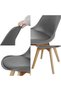 كراسي طعام ذات أرجل خشبية من طراز Mid Century Modern DSW، باللون الرمادي - 4