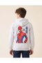 Senior Boys Grey Spiderman Printed Zip Through Hooded Sweatshirt - 4