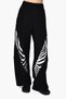Design Zebra Pattern Stone Detailed Tracksuit Set Black and White - 3