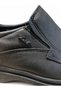 Kemal Aygün-Forelli Men's Genuine Leather Slip-On Shoes – Orthopedic Sole, Anatomical Support, Black - 5