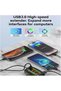10-Port USB 3.0 Hub with Power Adapter, High-Speed Multi Hub Splitter with 3.9ft Cable, Compact Mult - 5