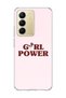 Realme C75 Compatible Transparent Phone Case with Pink Rose Text Print