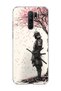 Redmi 9 Compatible Samurai Cherry Wood Printed Transparent Phone Case