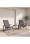 Riza Balcony Set 1+2 | 2-Seater Set With Table | All Weather 3 Piece Bistro Set With Coffee Table | Modern Design Furniture For Balcony Outdoor Garden - - 2