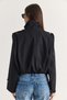 Women's Stand Collar Double Breasted Buttoned Epaulets and Pocket Detailed Lined Short Trench Coat 5677 60286667 - 7