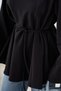Women's Stand Collar Tunic with Piping Detail Black - 5