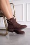 Women's Suede Buckle Zipper Boots Winter Casual Bootie A93Nav - 2