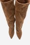 Glenda Tan Suede Genuine Leather Women's Short Heeled Boots - 4