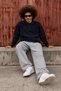 Men's Polo Collar Buttoned Casual Navy Blue Sweater - 6