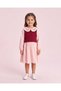 Girls Pink Embroidered Collar Long Sleeve Dress