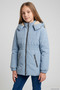 Girl's Coat with Plush Inside and Waist Belt - 26K 5075