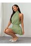 Rochie mini, verde - 7